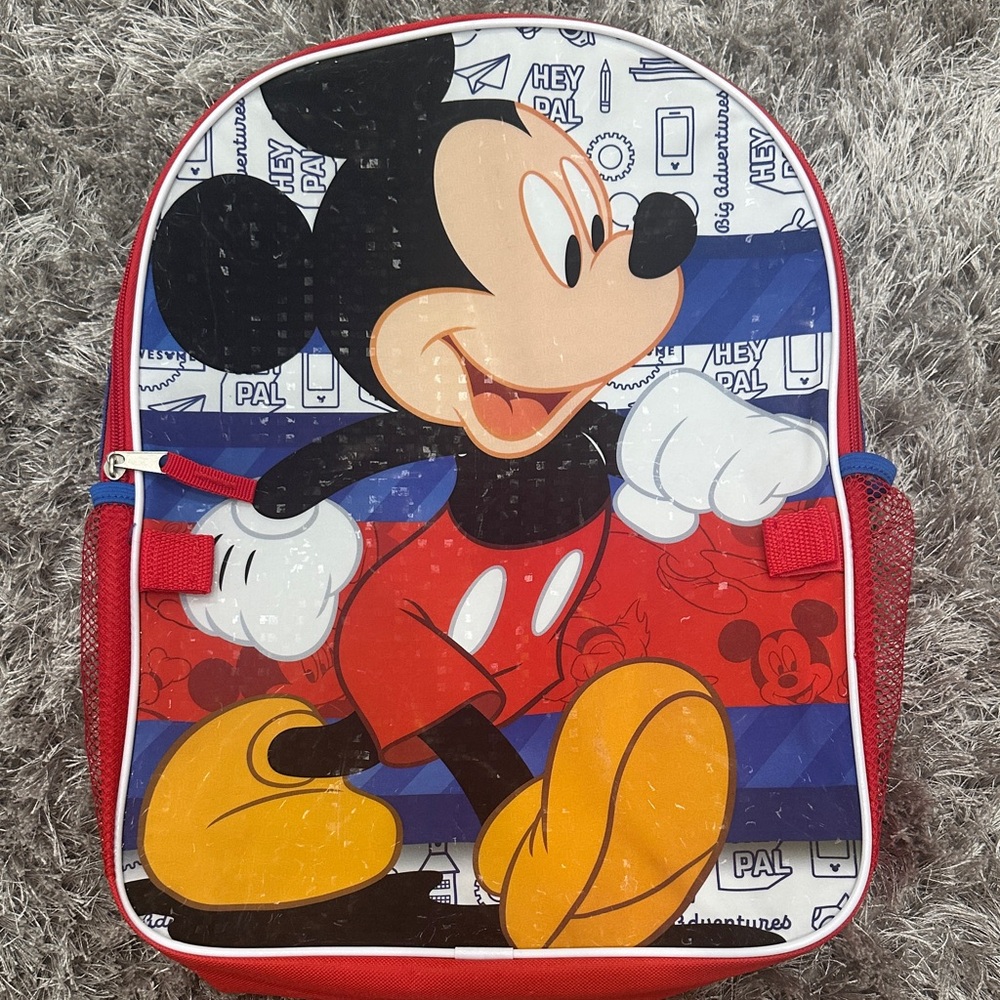 Disney Mickey Mouse Red and Blue Kids Backpack